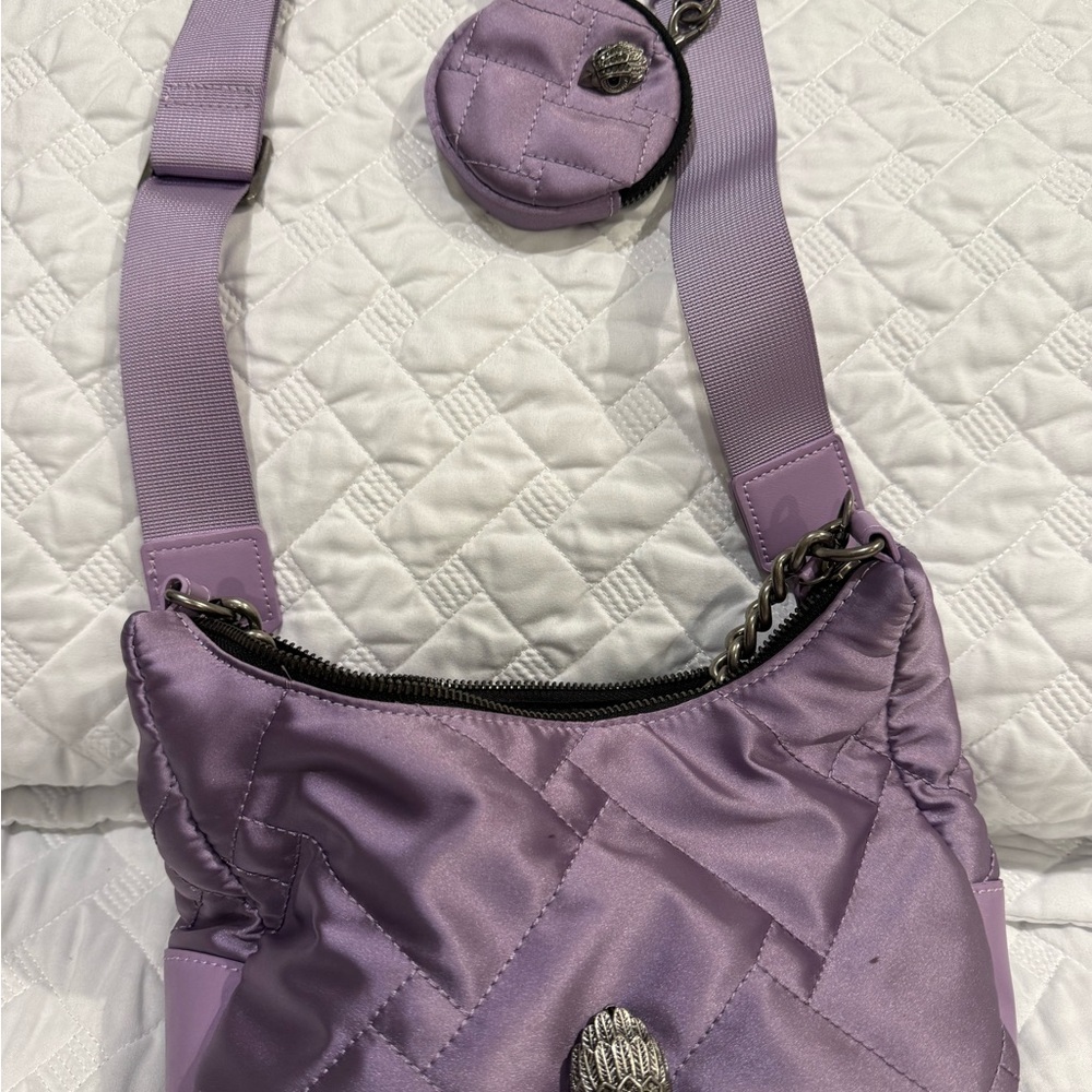 Kurt Geiger Lilac Quilted Shoulder Bag - Picture 2 of 5
